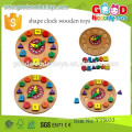 Promotional Wooden Toys Child Educational Clock Game Toy Shape Clock Wooden Toys